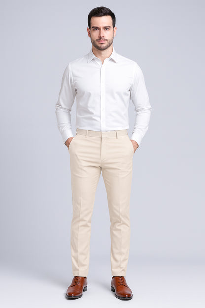 Magic Feel Men’s Grey Formal Pants – Slim Fit Office Wear