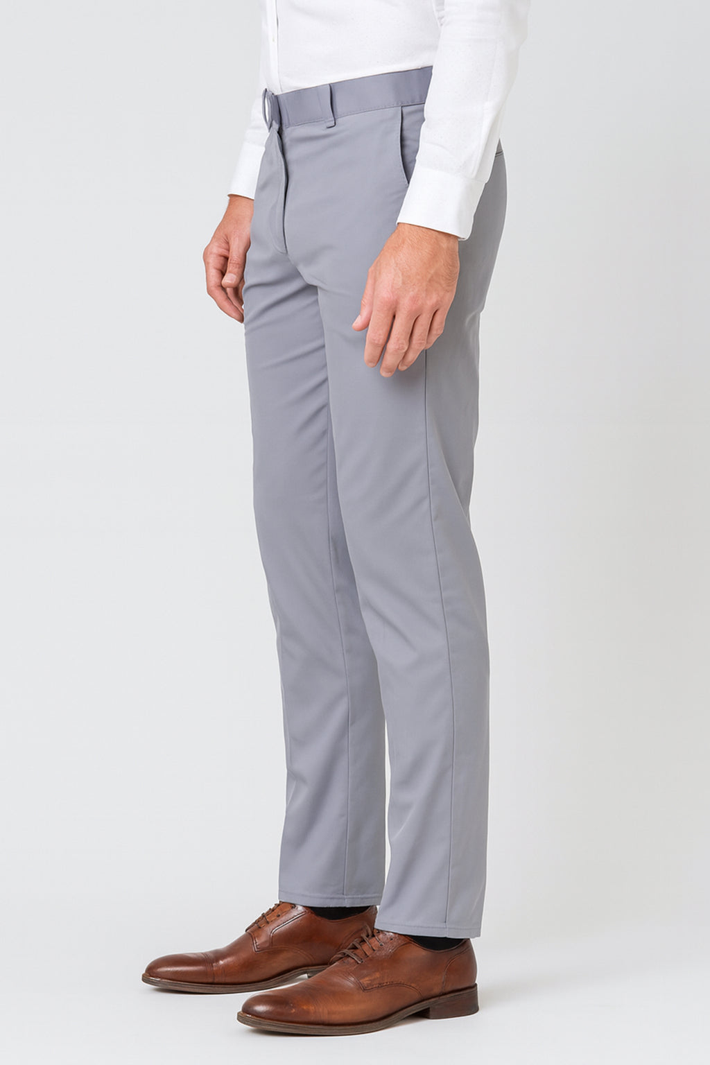 Magic Feel Men’s Grey Formal Pants – Slim Fit Office Wear