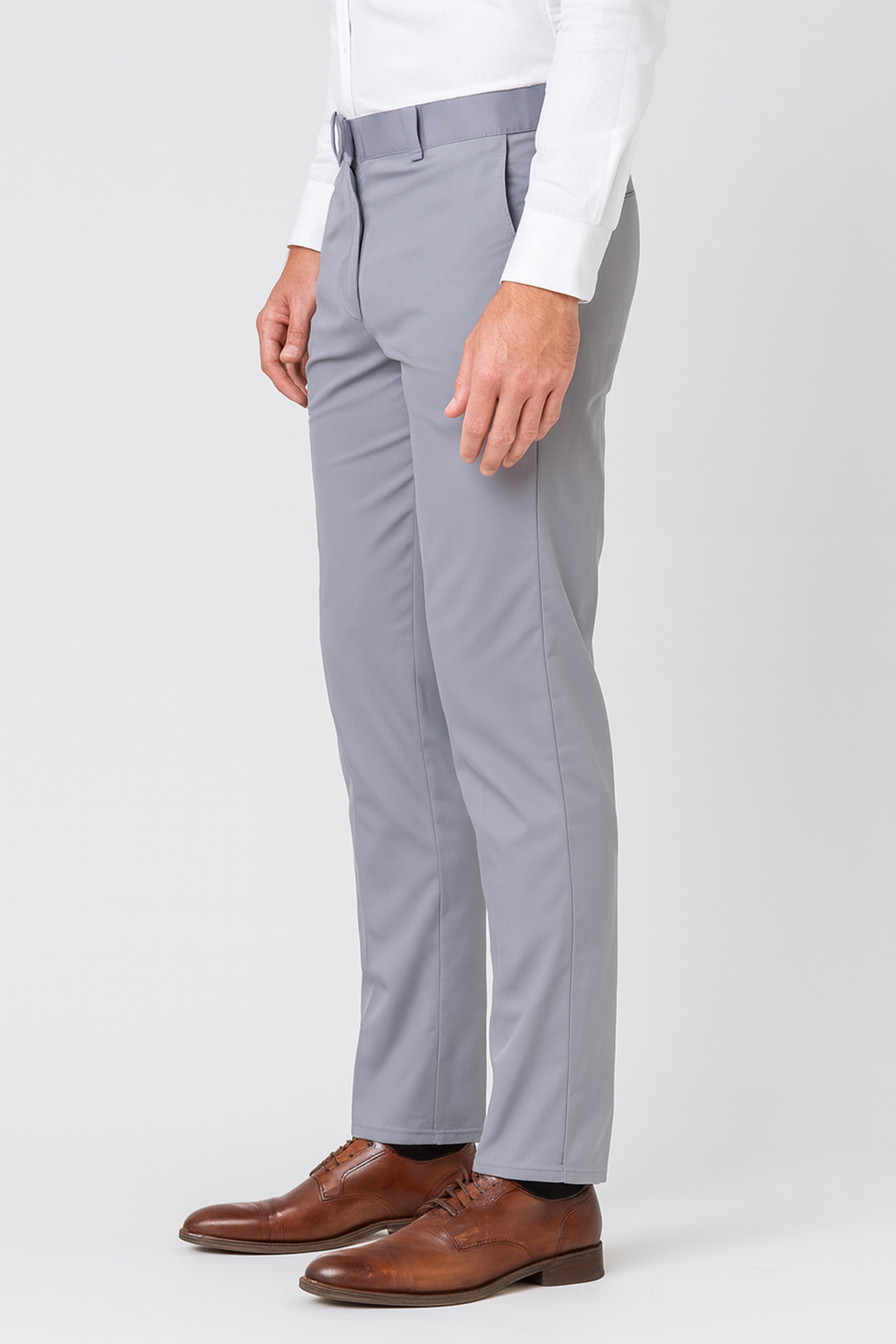 Magic Feel Men’s Grey Formal Pants – Slim Fit Office Wear