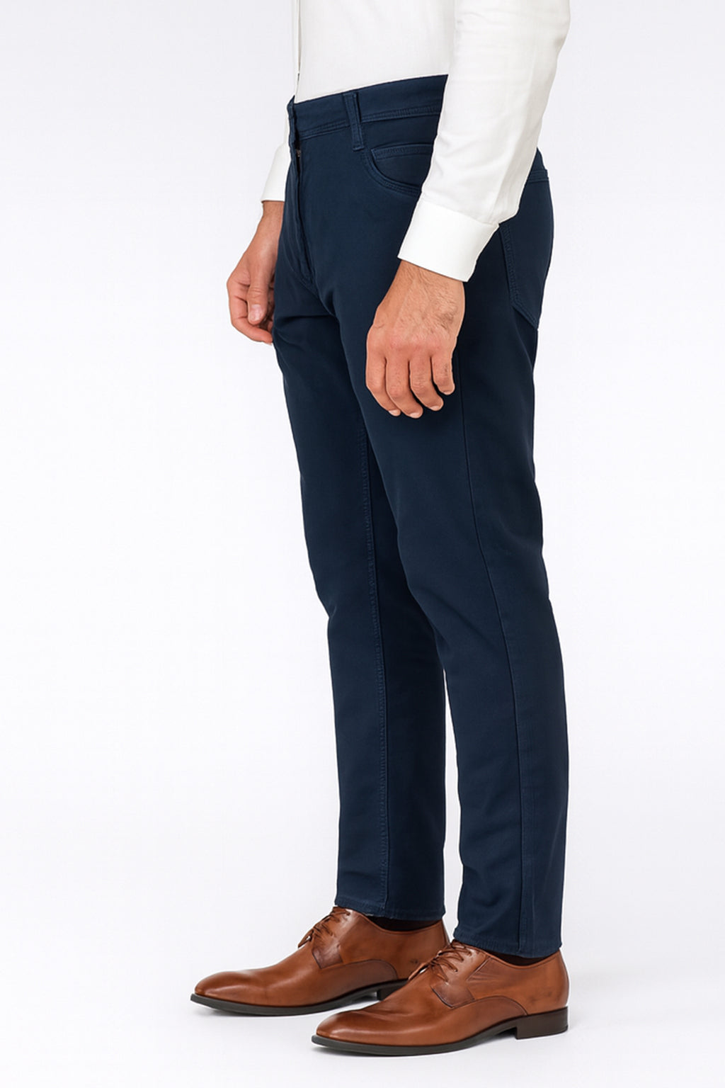 Men’s Solid Blue Jeans – Slim Fit Casual Wear (Paris) Deep Blue