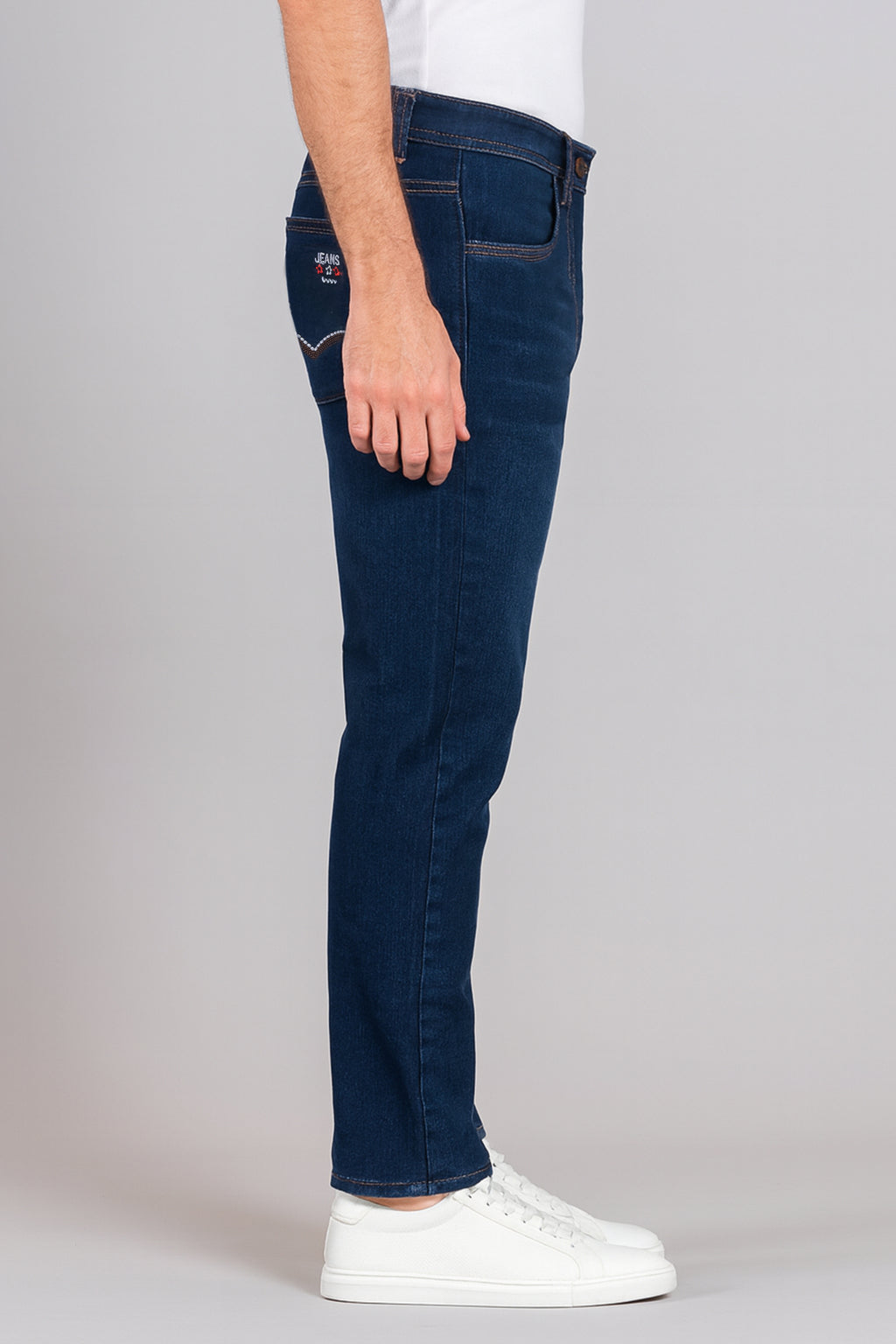 Classic Dark Blue Men’s Jeans | Comfortable Stretch Fit Denim (Midtown)