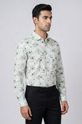 Men’s Flex Print Slim Fit Shirt | Smart Casual Wear (D3) Full Sleeve