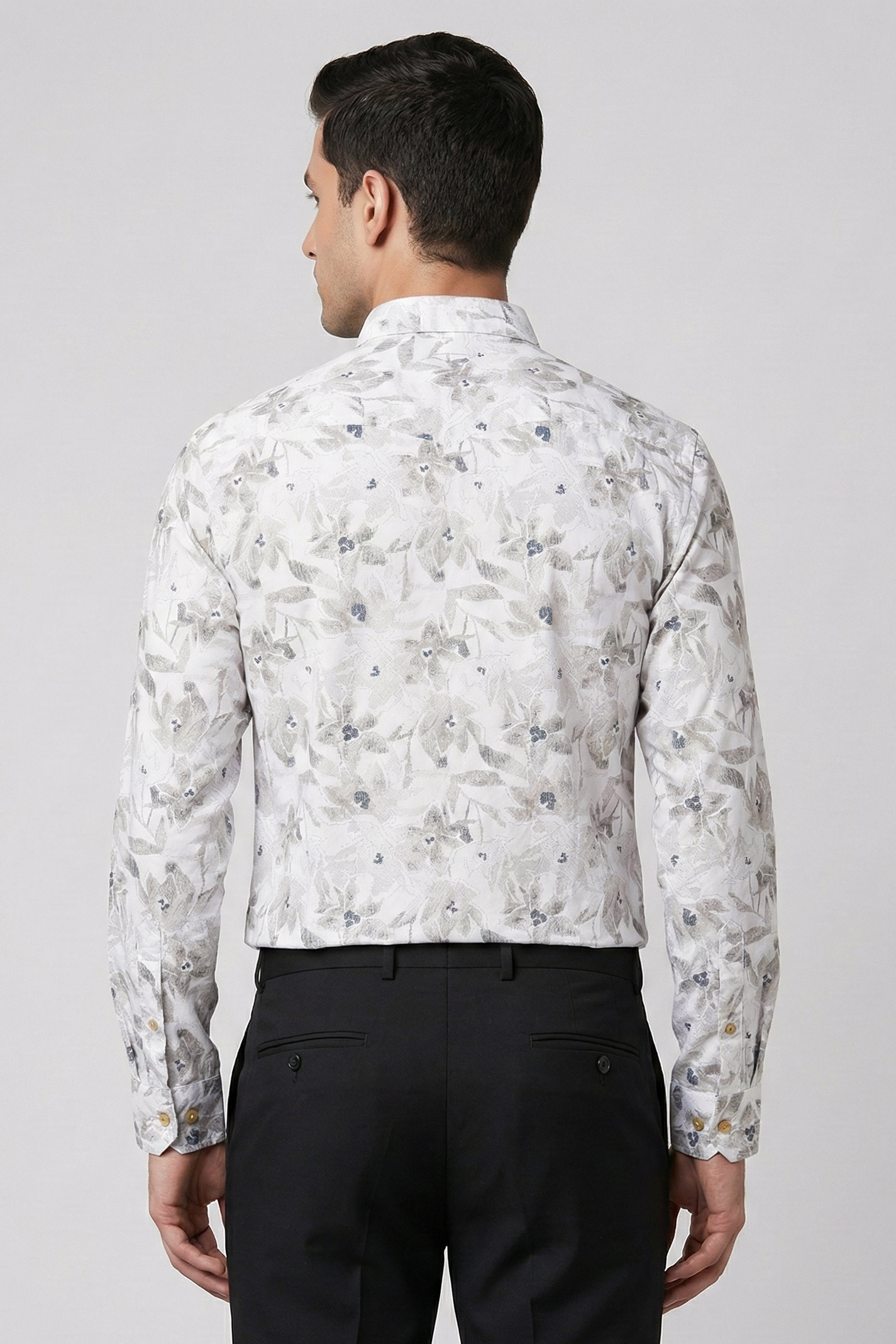 Men’s Flex Print Slim Fit Shirt | Smart Casual Wear (D3) Full Sleeve