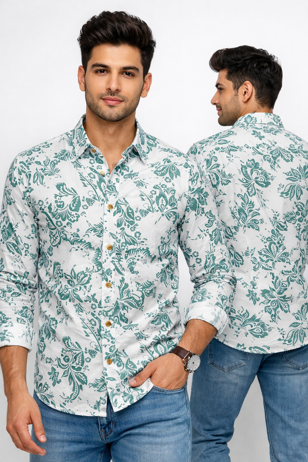 SHOW UP Floral Flex Shirt (D2)