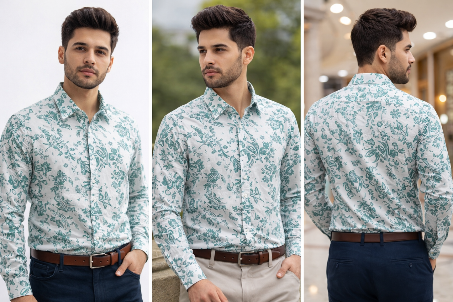 SHOW UP Floral Flex Shirt (D2)