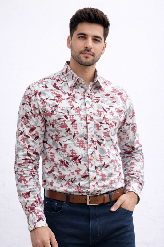 SHOW UP Floral Flex Shirt (D1)