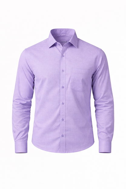 SHOW UP Lavender Cotton Slub Shirt