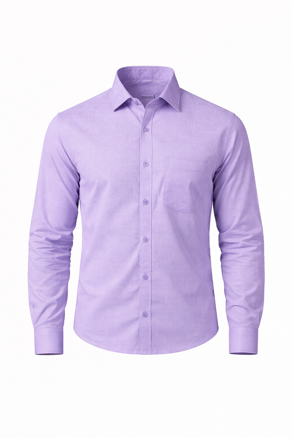 SHOW UP Lavender Cotton Slub Shirt