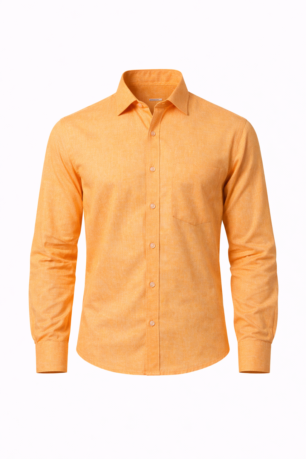 SHOW UP Orange Cotton Slub Shirt