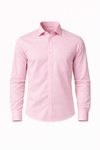 SHOW UP Pink Cotton Slub Shirt