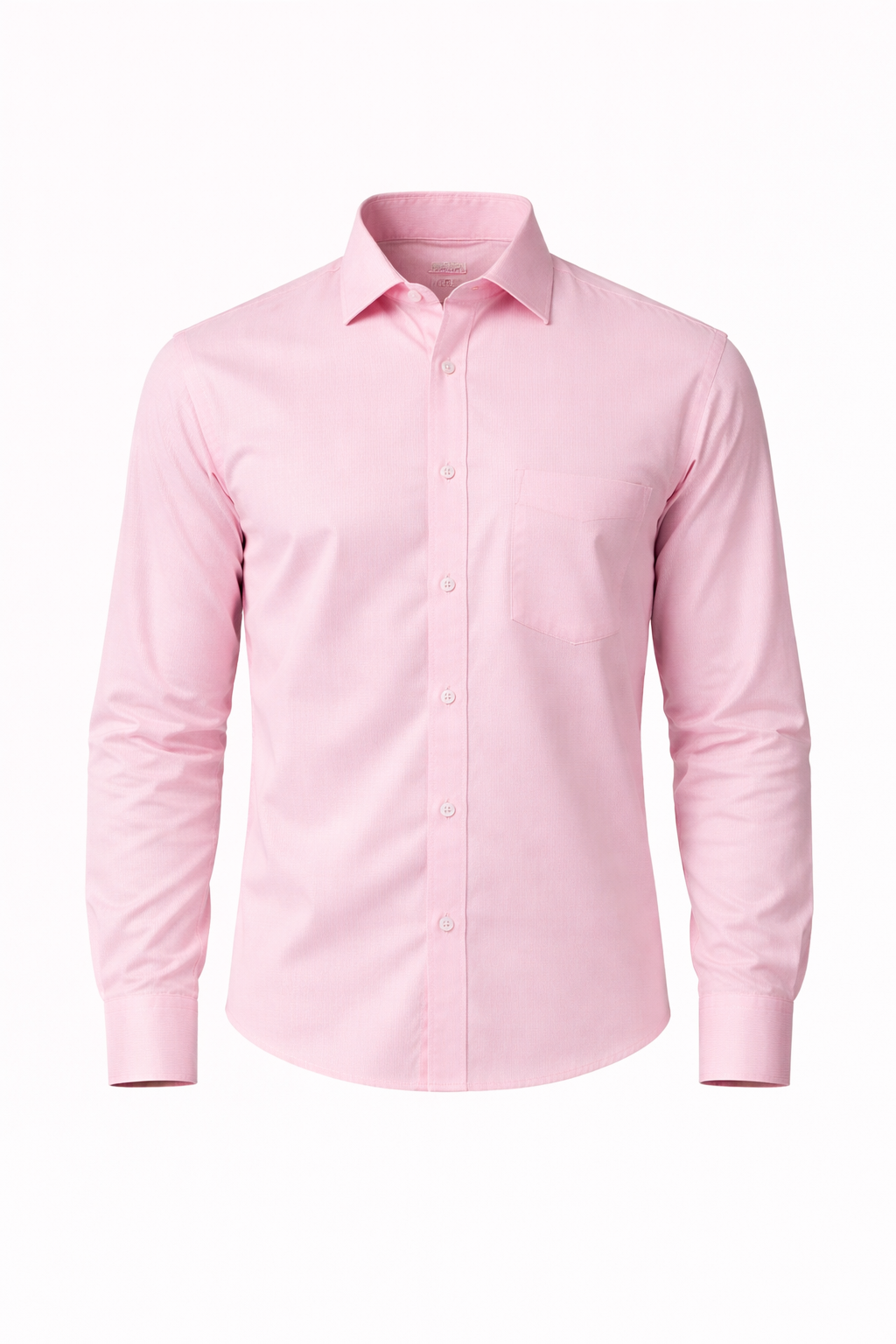 SHOW UP Pink Cotton Slub Shirt