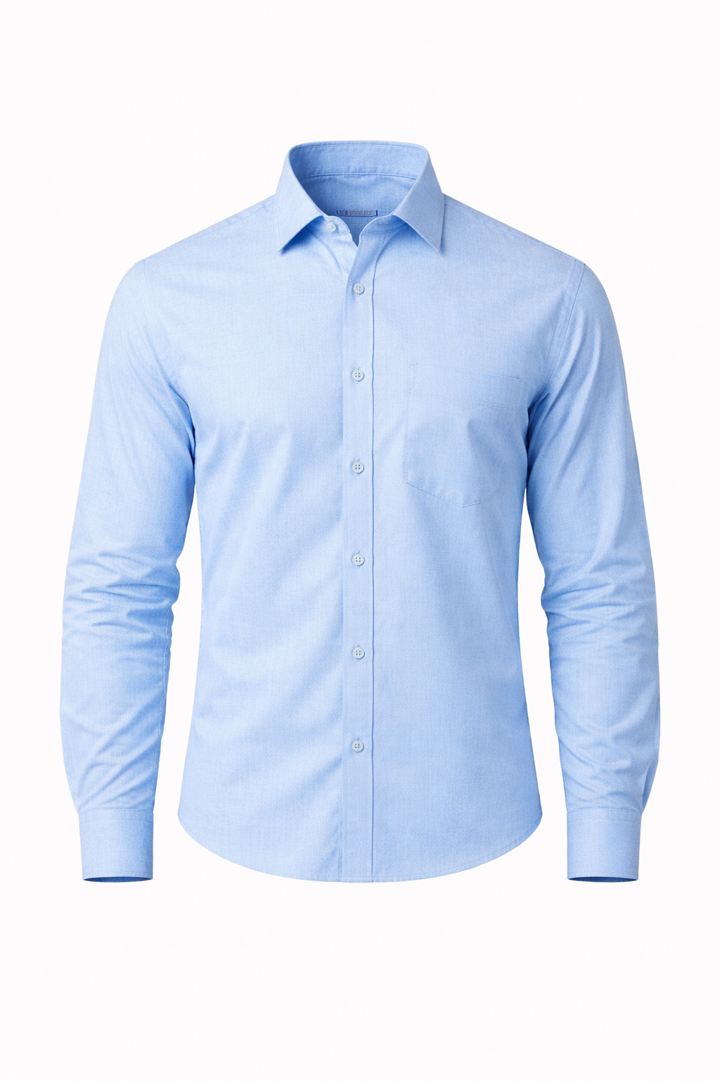 SHOW UP Sky Blue Cotton Slub Shirt