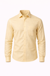 SHOW UP Yellow Cotton Slub Shirt