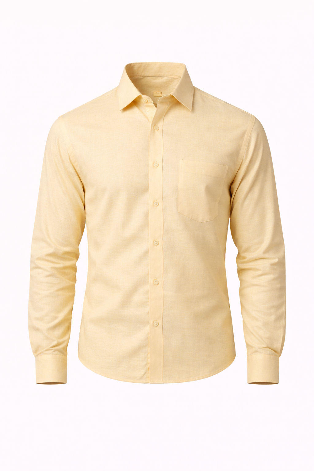 SHOW UP Yellow Cotton Slub Shirt