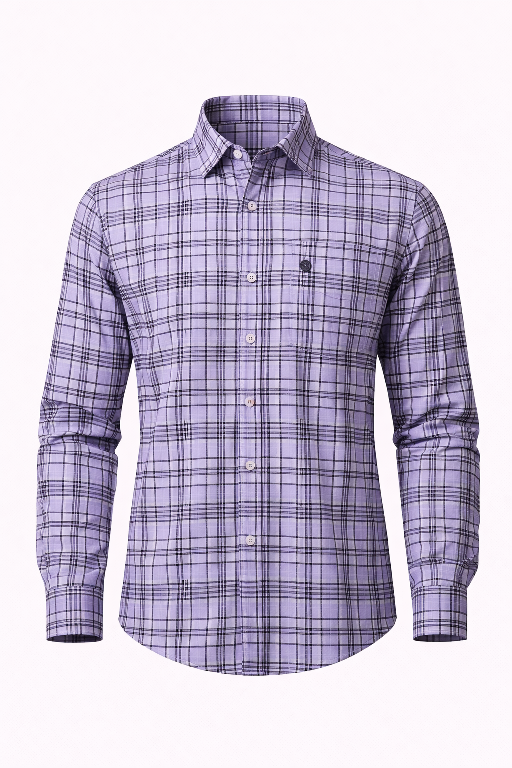 SHOW UP Purple Checkered Shirt