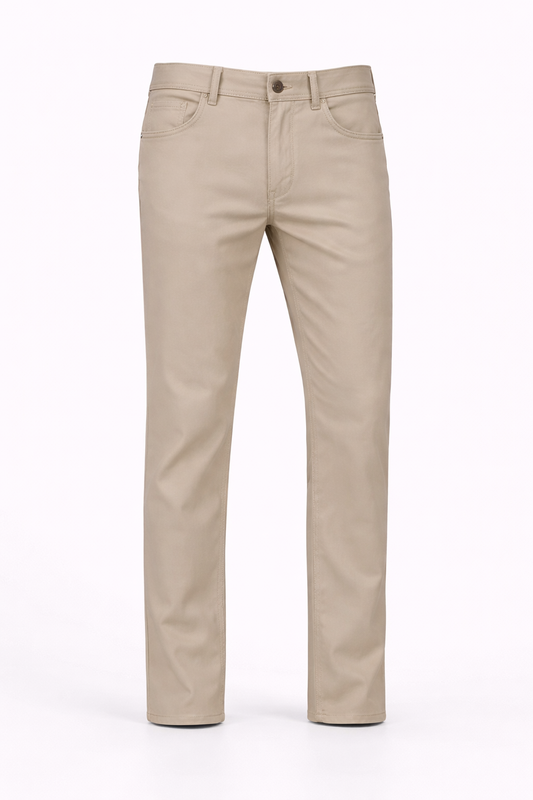SHOW UP Paris Slim-Fit Jeans – Beige