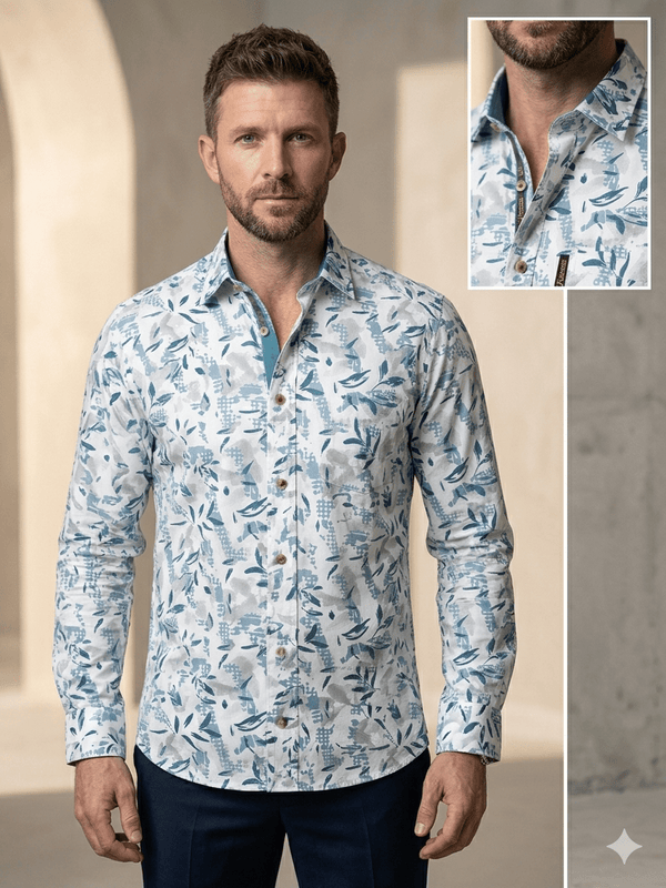 SHOW UP Floral Flex Shirt (D3) - ShopYouLike