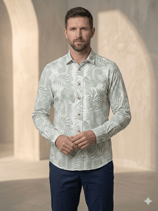 SHOW UP Floral Flex Shirt (D5) - ShopYouLike
