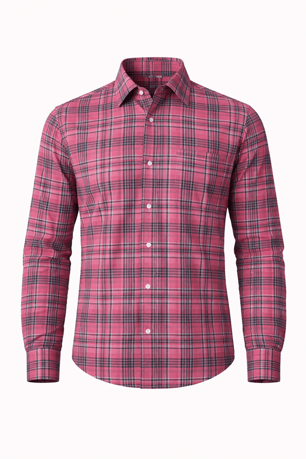 SHOW UP Pink Checkered Shirt - ShopYouLike